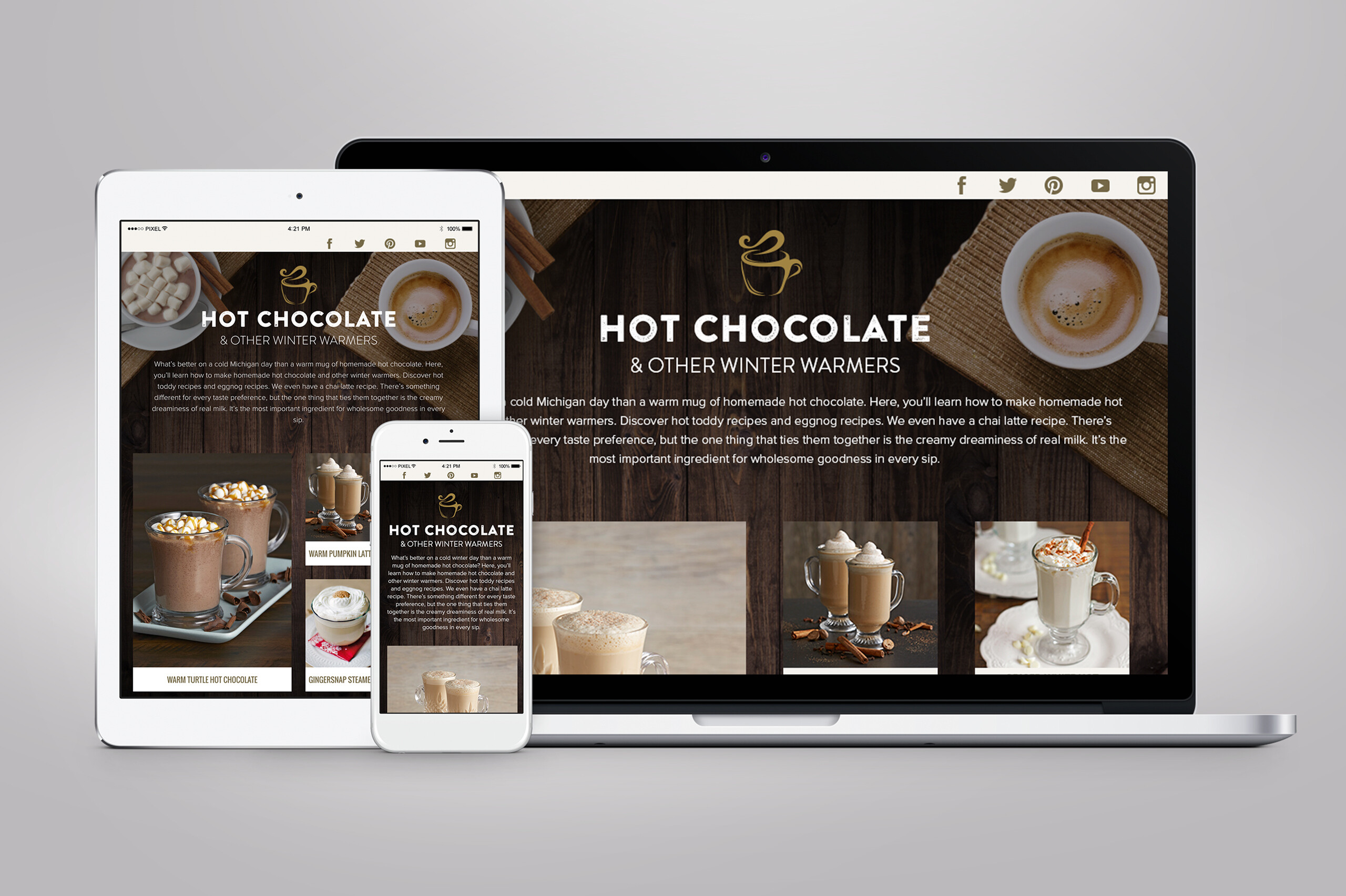 United Dairy Industry of Michigan Hot Chocolate & More Website